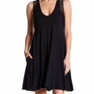 Robin Piccone Black Sleeveless Dress Swim Coverup